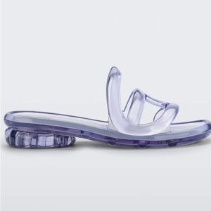 Brand new clear Telfar slides